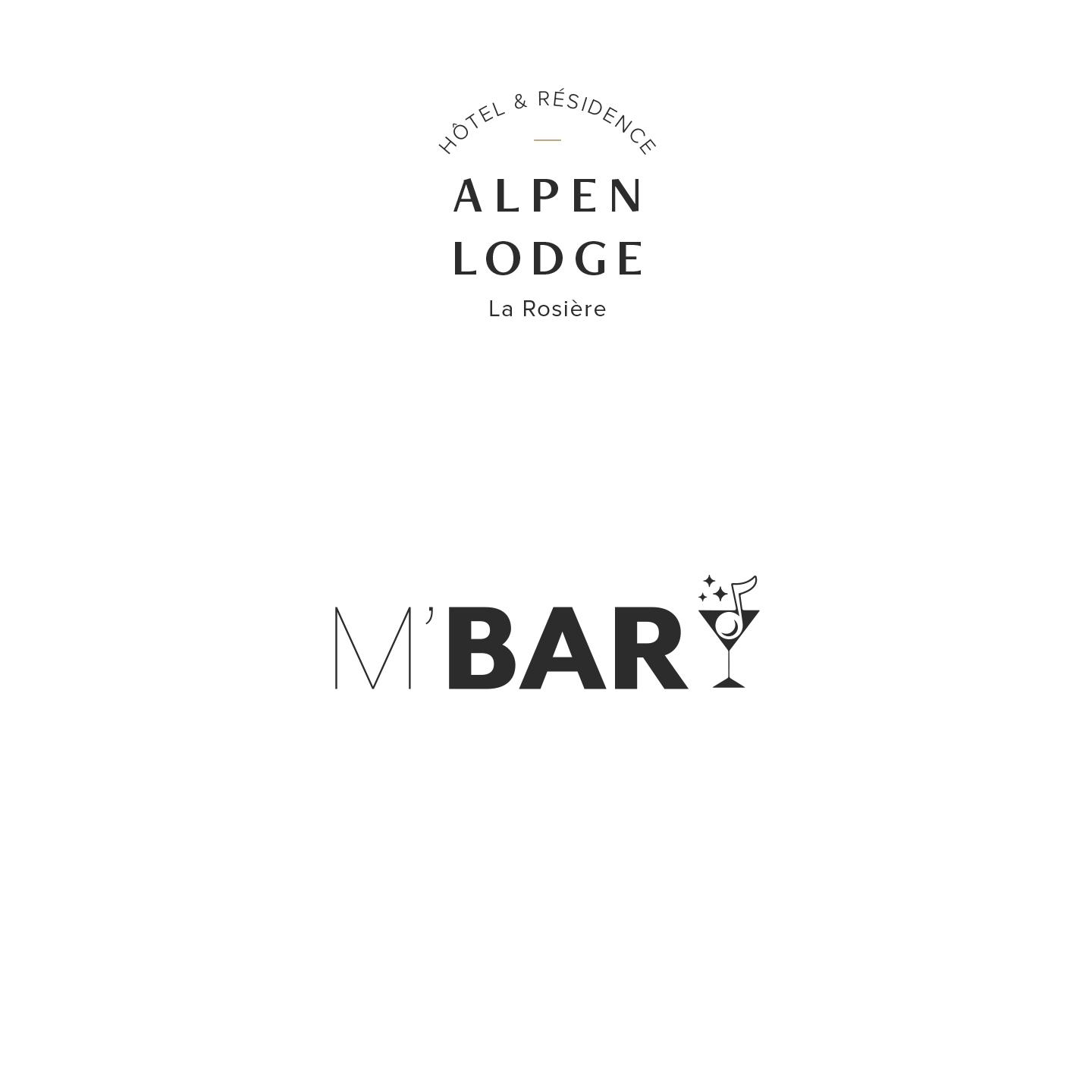 Carte du M'Bar d'Alpen Lodge à La Rosière