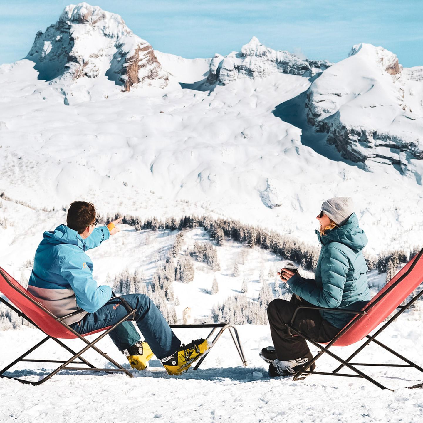 Activité Hiver - Pause boissons au ski