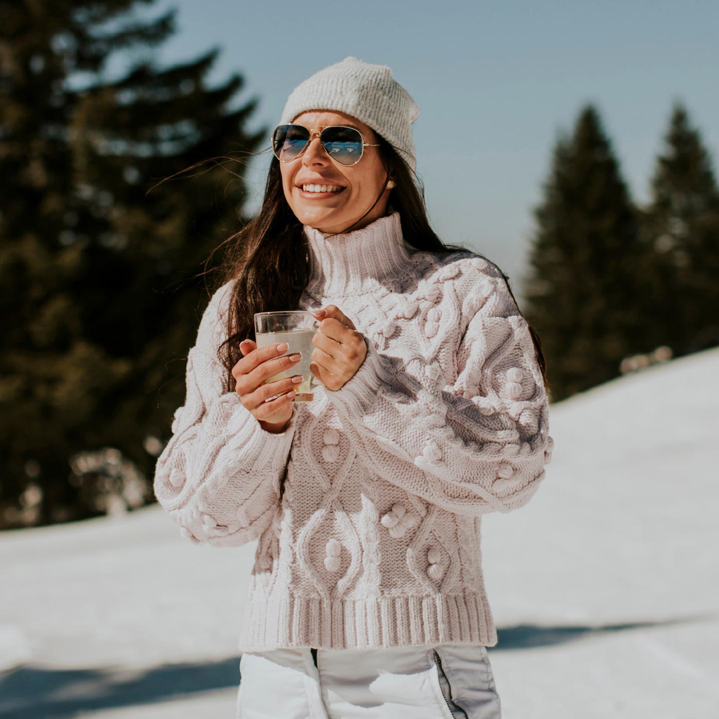 Ski de Printemps - Femme au soleil