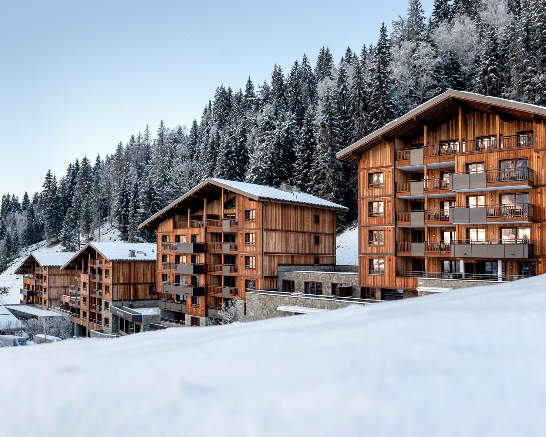 Vue extérieure des Chalets Láska aux Contamines-Montjoie