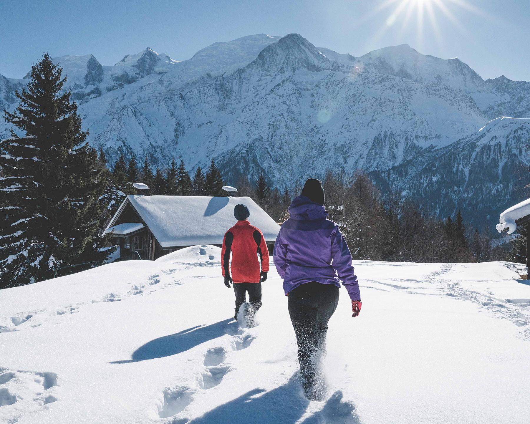 Les Houches - Marche dans la neige