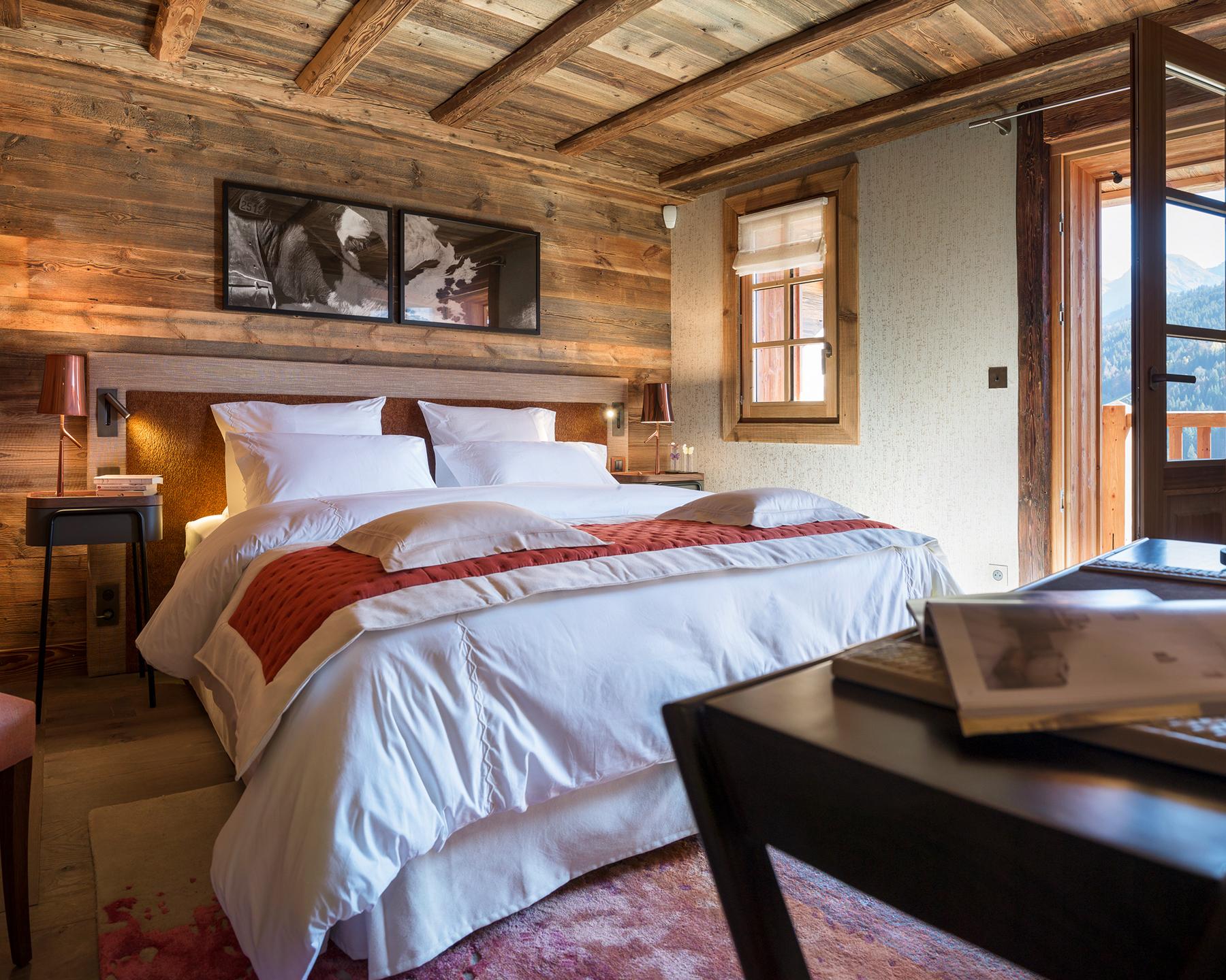 La Ferme de Juliette - Le Grand-Bornand - Chambre - Ton orangé