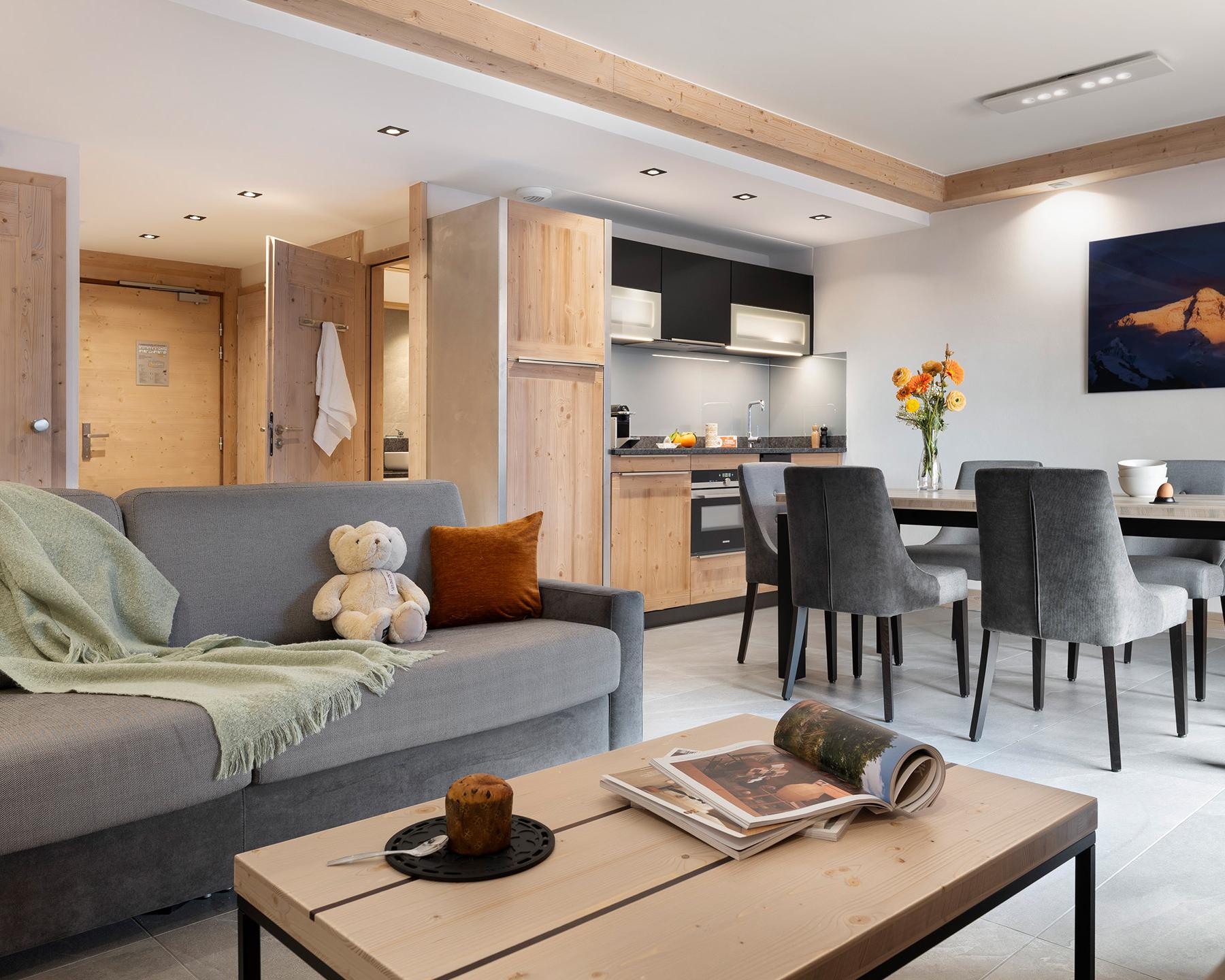 Résidence Akoya - Valmorel - Pièce à vivre - Cuisine